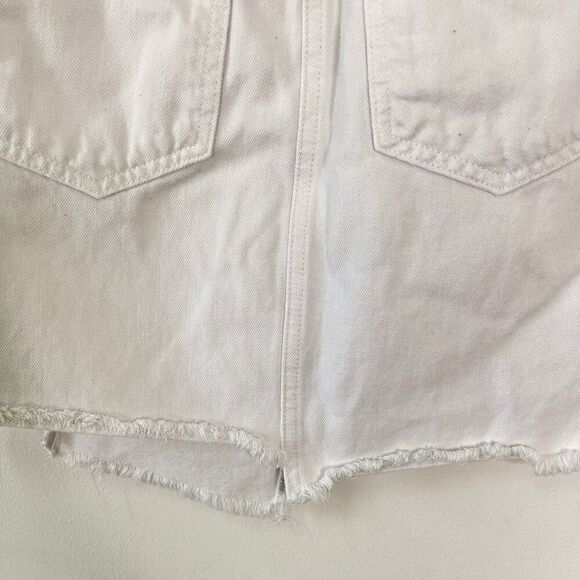 Rag and Bone Dive White Asymmetric Cut Denim Skirt - Picture 9 of 12